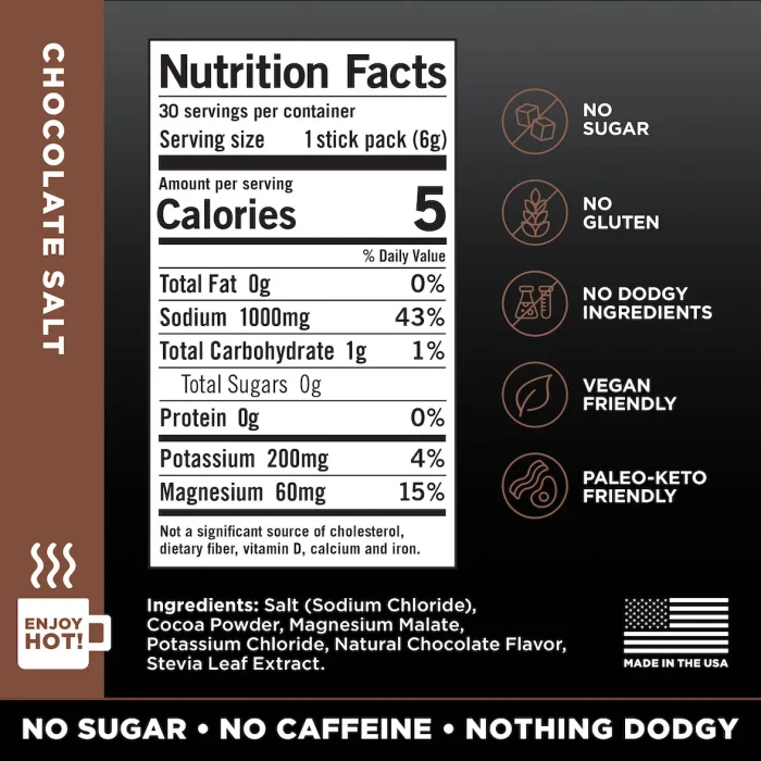 LMNT Zero-Sugar Electrolytes – Chocolate Salt - Image 3