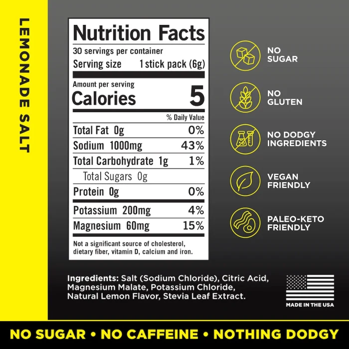 LMNT Zero-Sugar Electrolytes – Lemonade Salt - Image 3